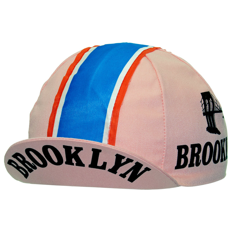 Brooklyn Retro Pink Cotton Cycling Cap