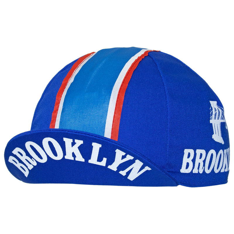 Brooklyn Retro Blue Cotton Cycling Cap
