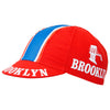 Brooklyn Retro Red Cotton Cycling Cap