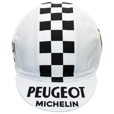Peugeot BP Retro White Cotton Cycling Cap