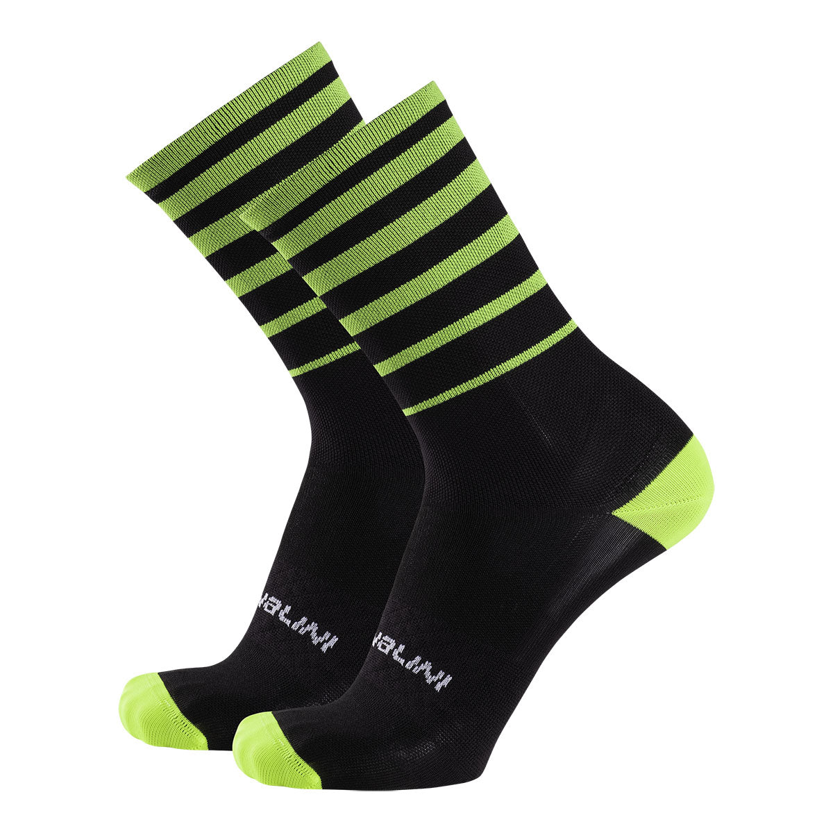 Nalini Gravel Socks - Black/Neon Yellow