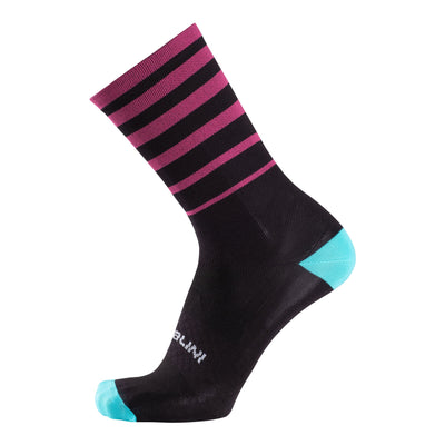 Nalini Gravel Socks - Black/Turqouise/Pink