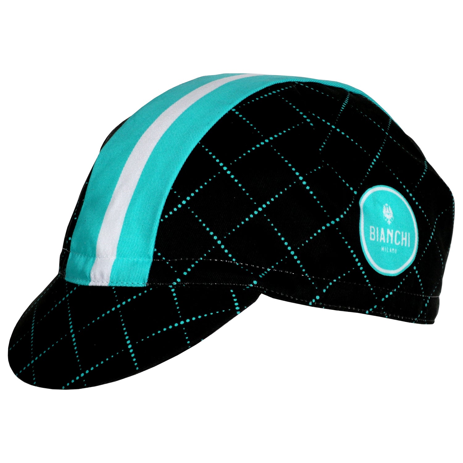 Bianchi Cycling Cap - Black Check