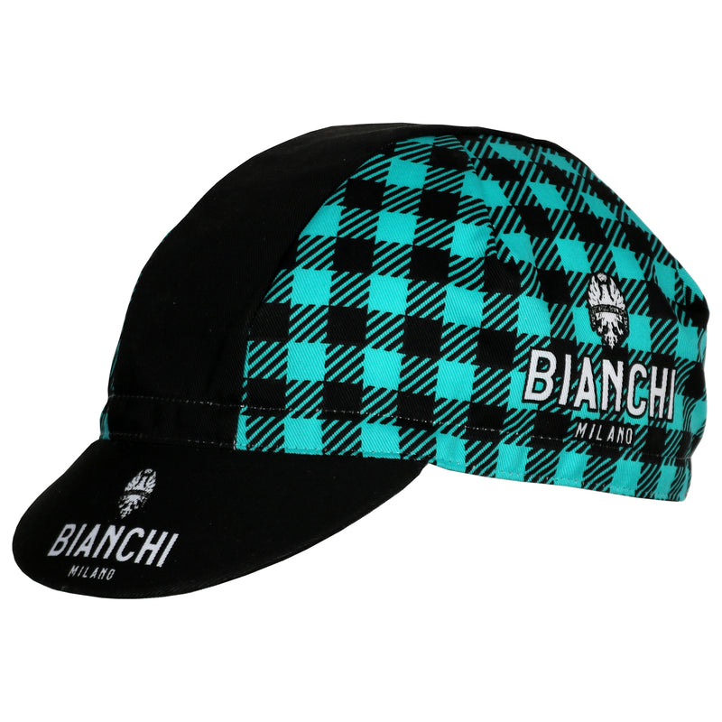 Bianchi Cycling Cap - Gingham Check