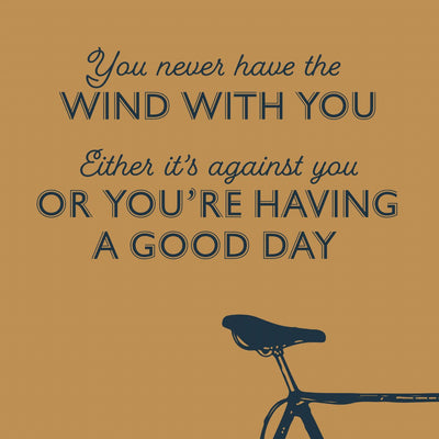 Retro style cycling quote print