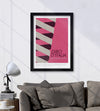 Italian cycling poster print. Abstract style poster for the giro ditalia