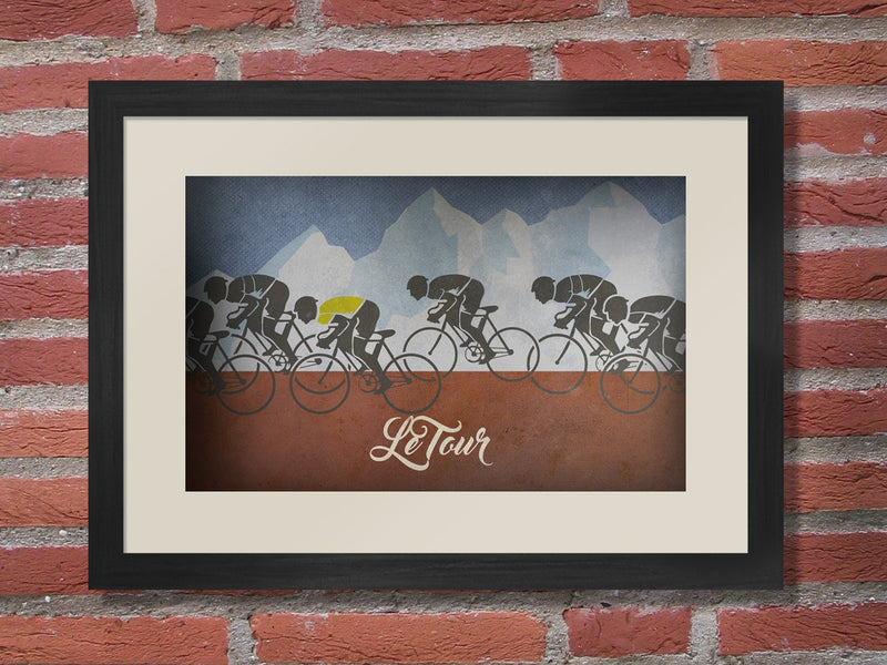 Tour de France retro cycling poster