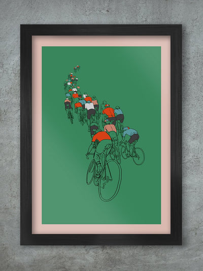 The Peloton - Cycling Poster Print
